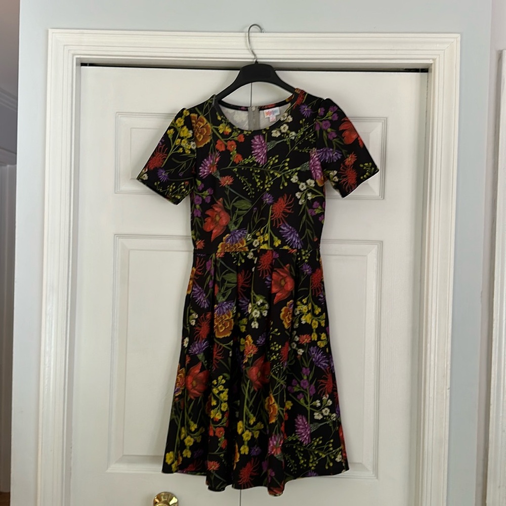 LuLaRoe dress. Small. Black with floral print